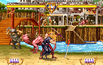 Golden Axe: The Duel (Arcade) screenshot: Doc's mirror match