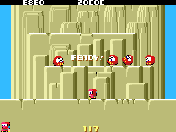 Ninja-Kun: Majō no Bōken (Arcade) screenshot: Lot's more enemies.