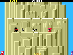 Ninja-Kun: Majō no Bōken (Arcade) screenshot: In battle.