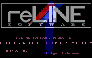 Hollywood Poker Pro (Amiga) screenshot: Title screen.