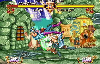 Golden Axe: The Duel (Arcade) screenshot: Keel learns to fly