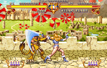 Golden Axe: The Duel (Arcade) screenshot: Backslash