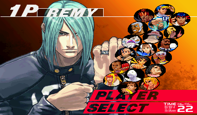 Street Fighter III: 3rd Strike (Arcade) screenshot: Player select - Remy (only game with him)