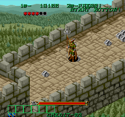Gate of Doom (Arcade) screenshot: On castle wall