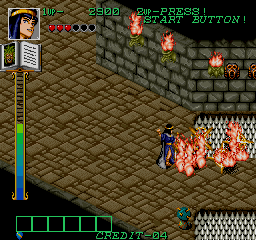 Gate of Doom (Arcade) screenshot: Spikes