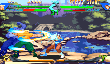 X-Men vs. Street Fighter (Arcade) screenshot: Triple SONIC BOOM!