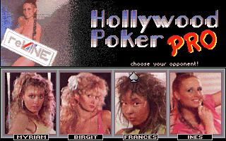 Hollywood Poker Pro (Amiga) screenshot: Choose your opponent.