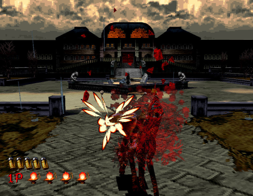 The House of the Dead (Arcade) screenshot: Blood scene