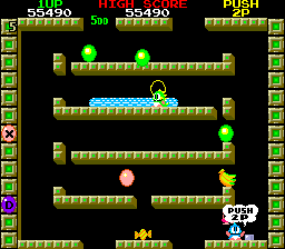 Screenshot of Bubble Bobble (Amiga, 1986) - MobyGames