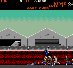 Rush'n Attack (Arcade) screenshot: Game Over