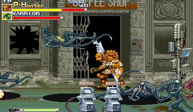 Alien vs. Predator (Arcade) screenshot: Flying Alien