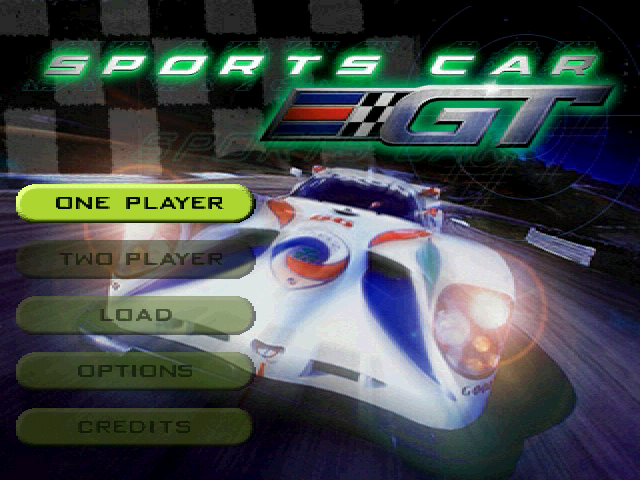 Sports Car GT (PlayStation) screenshot: Main menu