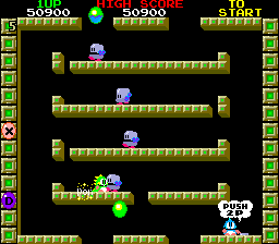 Bubble Bobble (Arcade) screenshot: 5th level
