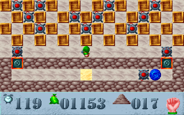 Saper (DOS) screenshot: Level 17