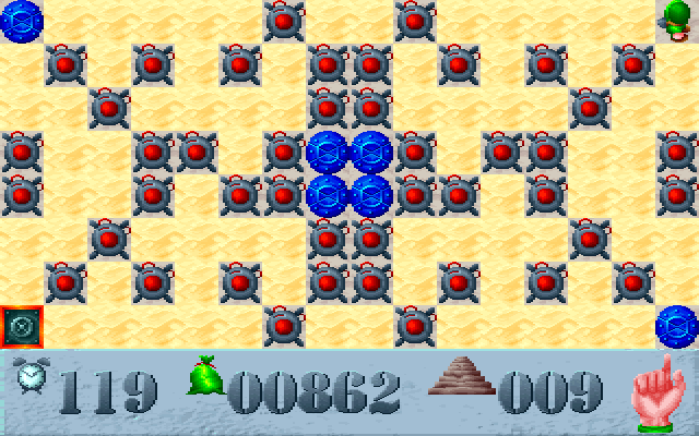 Saper (DOS) screenshot: Level 9