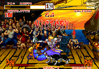 Samurai Shodown (Arcade) screenshot: Victory!