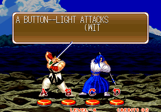 Samurai Shodown (Arcade) screenshot: Tutorial