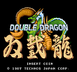 Double Dragon (Arcade) screenshot: Title Screen.