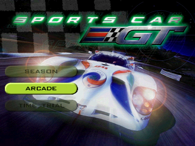 Sports Car GT (PlayStation) screenshot: One Player mode menu