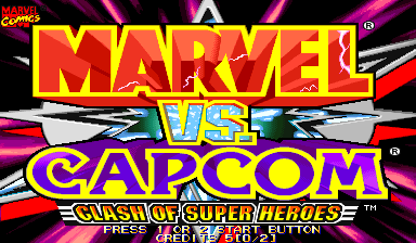 Marvel vs. Capcom: Clash of Super Heroes (Arcade) screenshot: Title screen