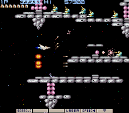 Gradius (Arcade) screenshot: Maze