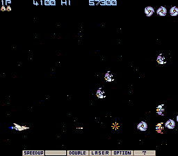 Gradius (Arcade) screenshot: Enemy ships