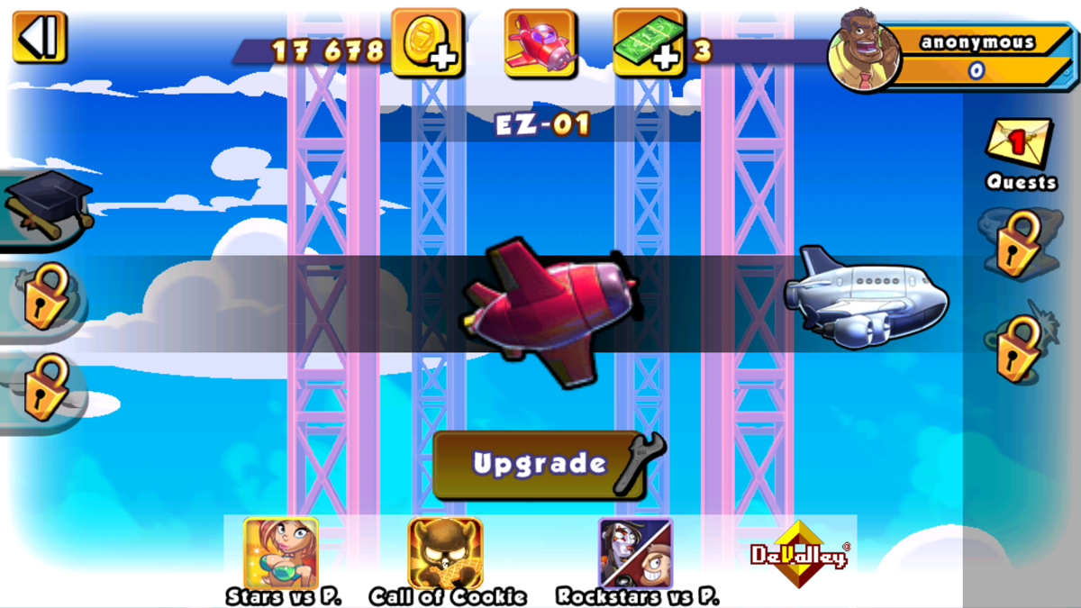 Panic Flight (Android) screenshot: Plane selection (Ultimate Panic Flight)