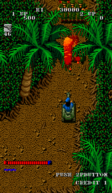 Guerrilla War (Arcade) screenshot: In tank - so much fun!