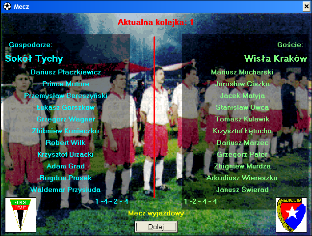 Liga Polska Manager '97 (Windows) screenshot: Match introduction