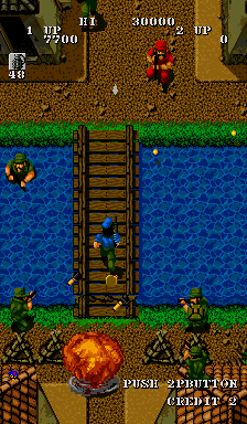 Guerrilla War (Arcade) screenshot: I'm surrounded