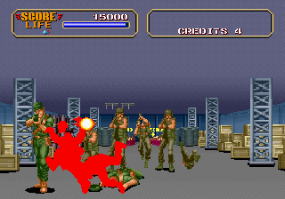 Line of Fire (Arcade) screenshot: Game starts