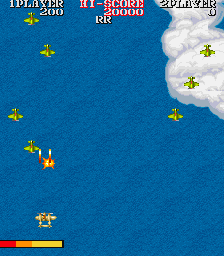 1943: The Battle of Midway (Arcade) screenshot: Shoot the enemy.