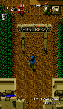 Guerrilla War (Arcade) screenshot: Fortress