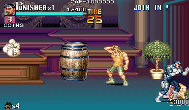 The Punisher (Arcade) screenshot: First scene