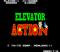 Elevator Action (Arcade) screenshot: Title Screen.