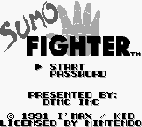 Sumo Fighter (Game Boy) screenshot: Title screen (US).