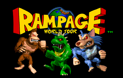 Rampage World Tour (Arcade) screenshot: Title screen