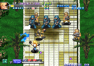 Screenshot of Shock Troopers: 2nd Squad (Arcade, 1998) - MobyGames