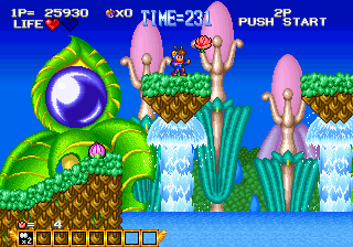 Blue's Journey (Arcade) screenshot: Empire Marsh 1