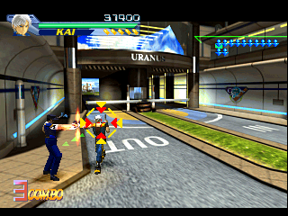 Flame Gunner (Arcade) screenshot: Close combat