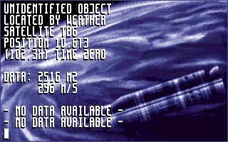 Deep Core (Amiga) screenshot: Intro: An alien vessel enters Earth's atmosphere