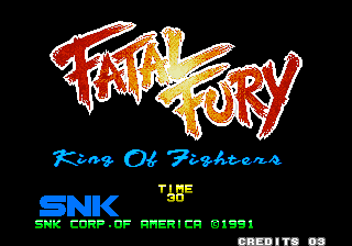 Fatal Fury (Arcade) screenshot: Title screen