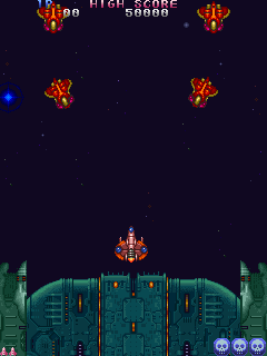 Truxton (Arcade) screenshot: Game starts
