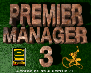 Premier Manager 3 (Amiga) screenshot: Title screen