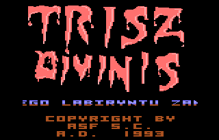 Trisz Divinis (Atari 8-bit) screenshot: Title screen