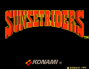 Sunset Riders (Arcade) screenshot: Title screen