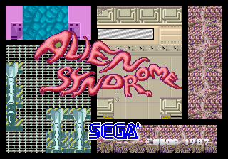 Alien Syndrome (Arcade) screenshot: Title Screen.