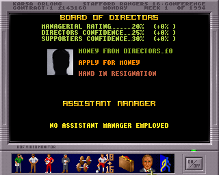 Premier Manager 3 (Amiga) screenshot: Board of directors