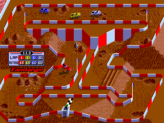Ivan 'Ironman' Stewart's Super Off Road (Arcade) screenshot: Nitro's ahead