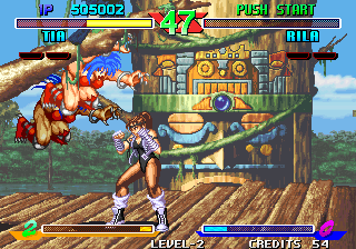 Breakers (Arcade) screenshot: Wild jump